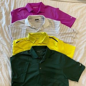 Four Nike Golf Polos (L)- Golf Shirts!